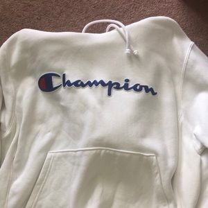 White Champion Hoodie